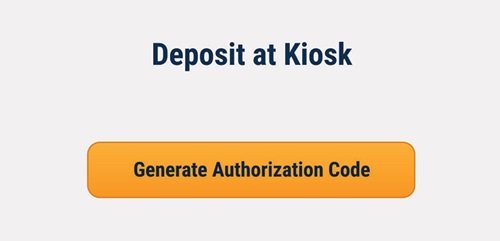 kiosk generate authorization code screen